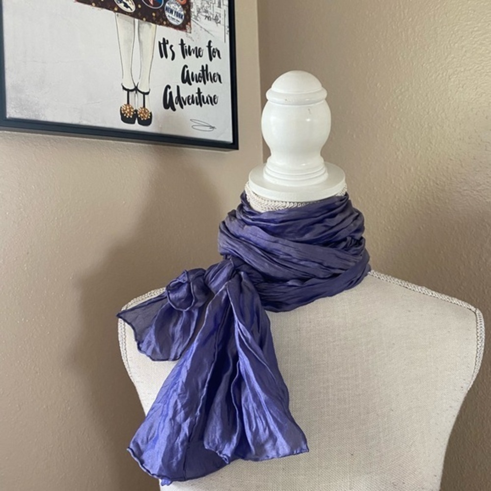 Beautiful purple satin scarf